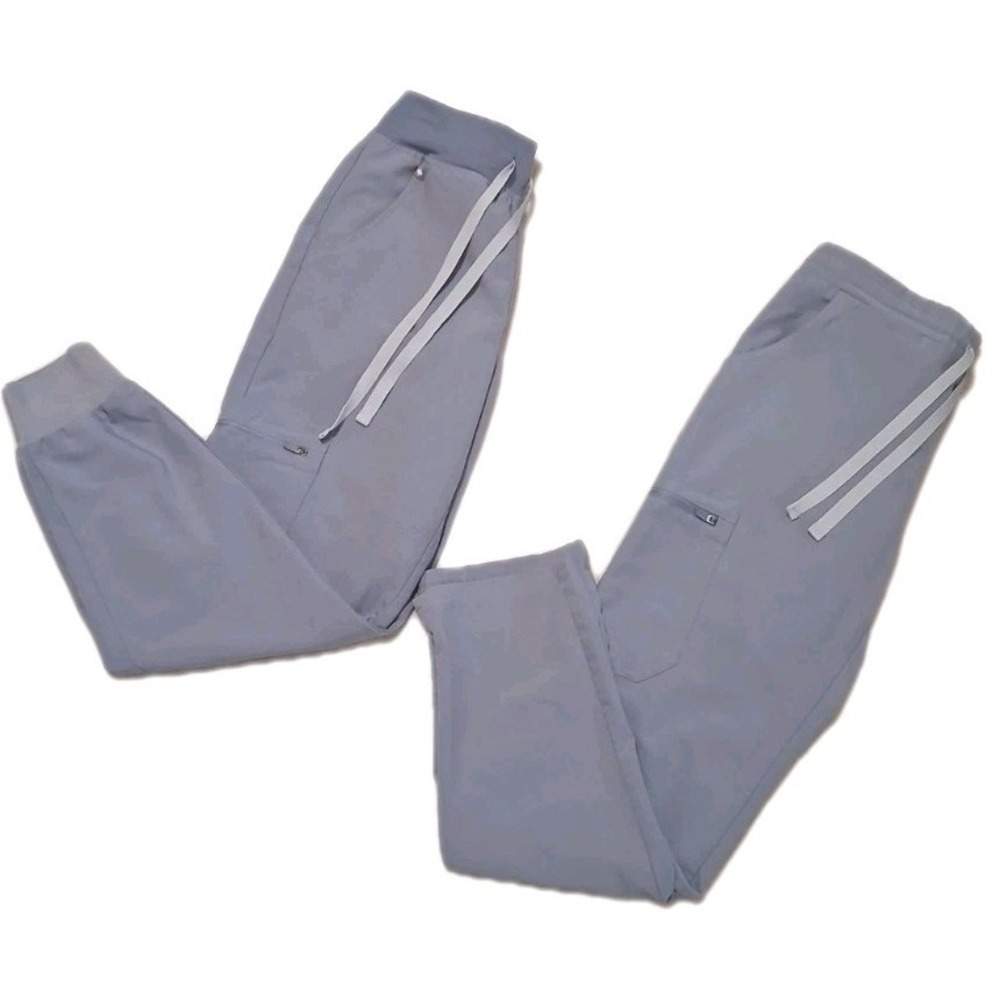 (2) Figs Zamora Jogger & Catarina Scrubs Pants Womens XS/P Gray PO# 2388 & #2321